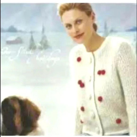 NWOT RARE Sleeping On Snow Anthropologie Cherries Cardigan - Picture 1 of 8